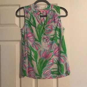 Lilly Pulitzer silk tank blouse